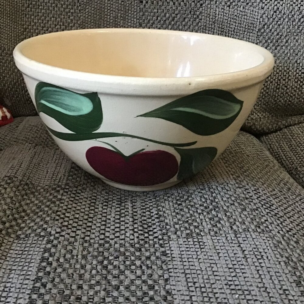 Vintage Watt #7 Bowl - Lange's Advertising - Iowa Advertising Bowl - Nice Bowl